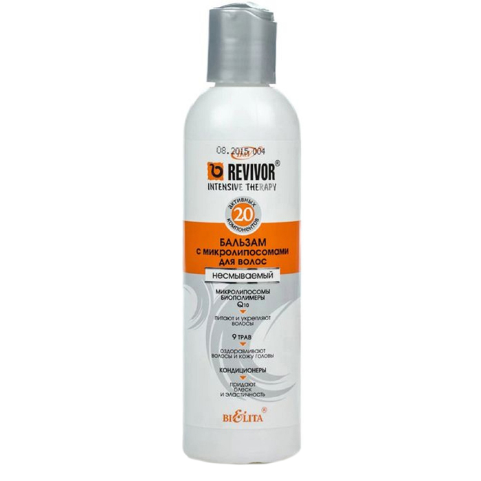 Бальзам для волос Bielita, ревивор, интенсивная терапия с микролипосомами, 200 мл