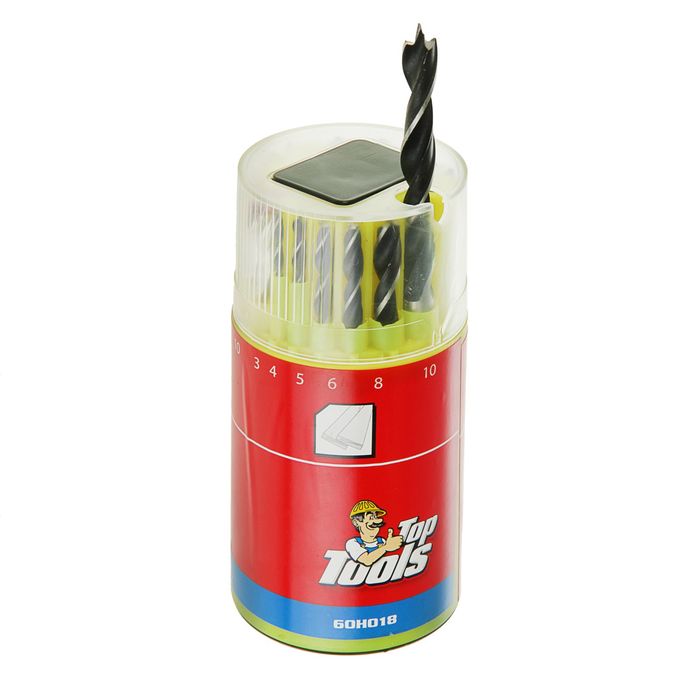 Сверла разные Top Tools, металл/бетон/дерево, набор 18 шт.