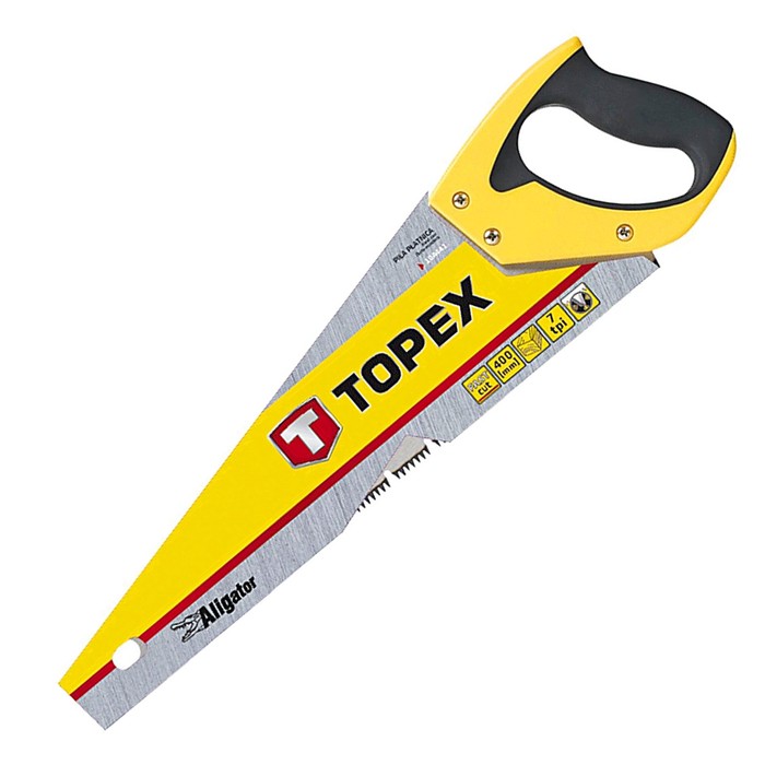 Ножовка по дереву TOPEX, 400 мм, "Aligator", 7TPI