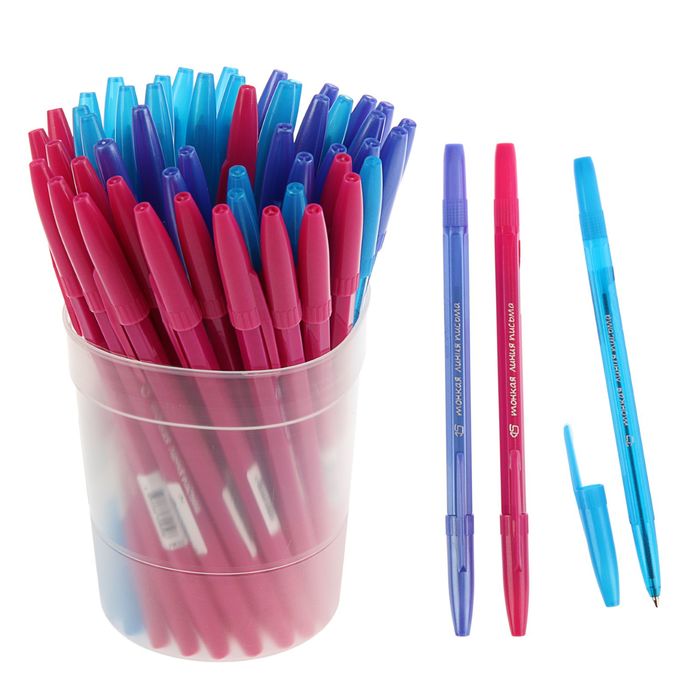 Ручка шариковая «Стамм» "Тонкая линия" Metallic, узел 0.7 мм, чернила синие на масляной основе, стержень 152 мм, микс