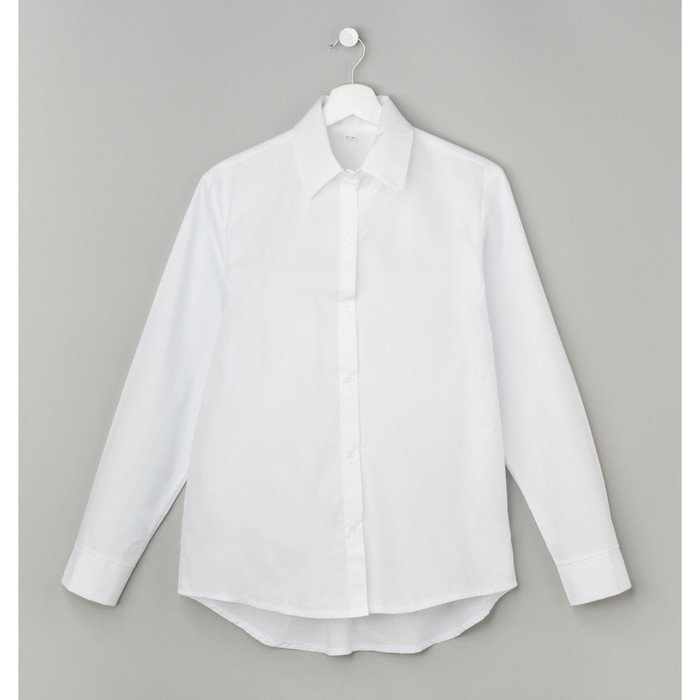 Рубашка женская полуприлегающая, размер 48-50, белый, хлопок 100%