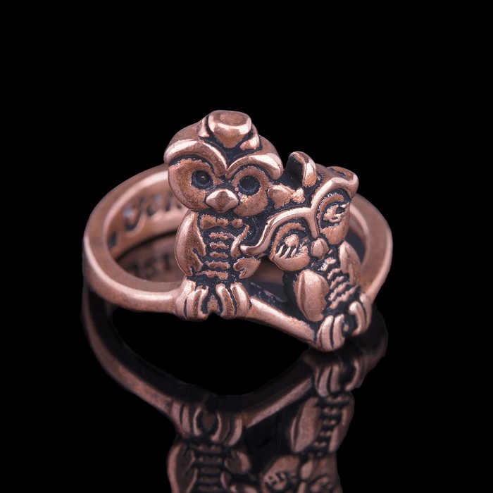 Кольцо "Торотороко", размер 16, цвет медный