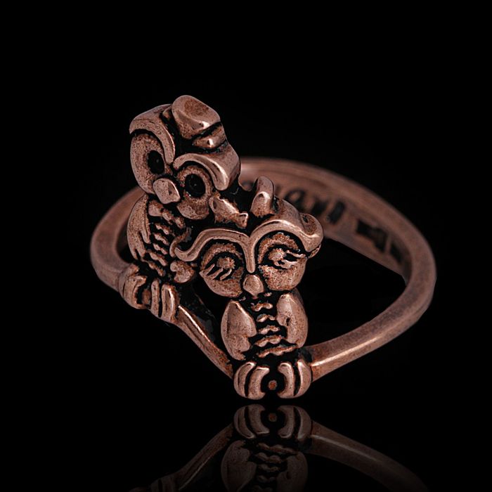 Кольцо "Торотороко", размер 18, цвет медный