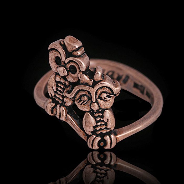 Кольцо "Торотороко", размер 19, цвет медный