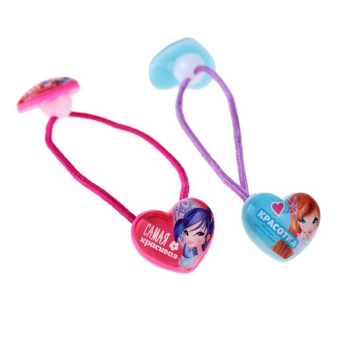 Набор резинок "Самая красивая. Красотка", Феи ВИНКС: Муза, 2 шт., открытка внутри