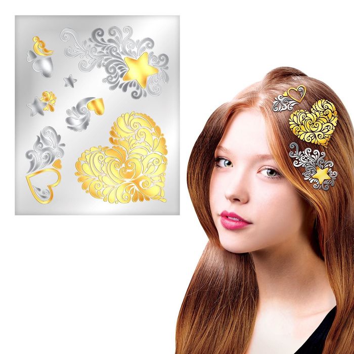 Набор для декорирования волос "Сердечки"