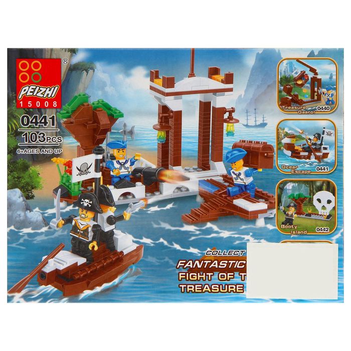 Конструктор «Пиратская шлюпка», 103 детали