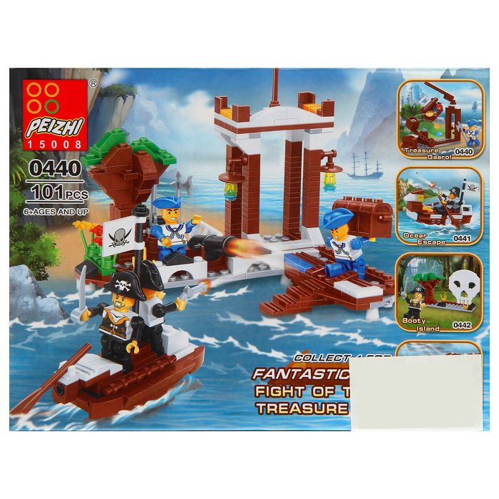 Конструктор «Пиратские сокровища», 101 деталь