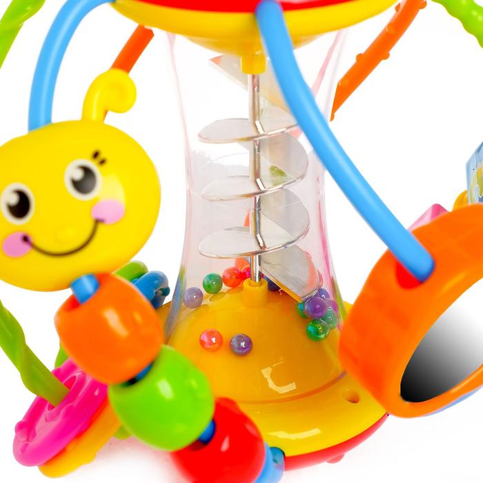 Развивающая игрушка «Шар Улиточка» с зеркальцем и вращающимися элементами