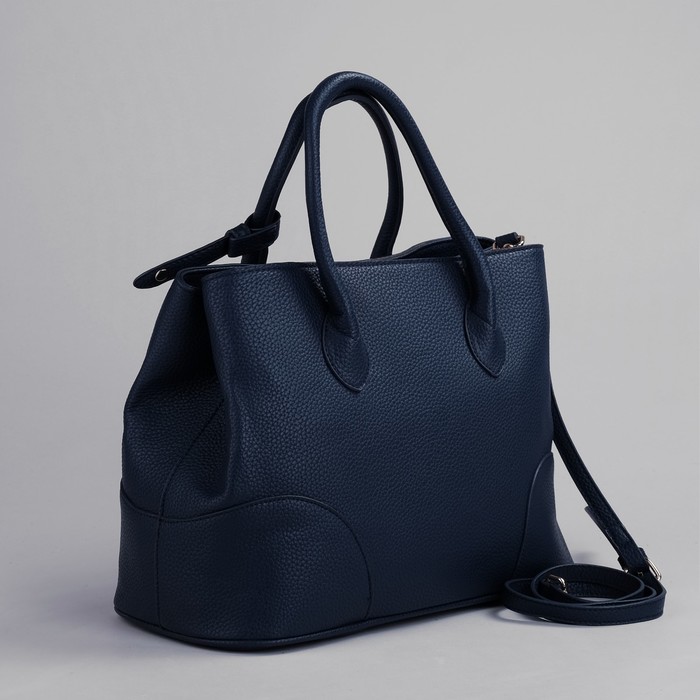 Сумка женская на молнии, 1 отдел с перегородкой, расширение, цвет синий