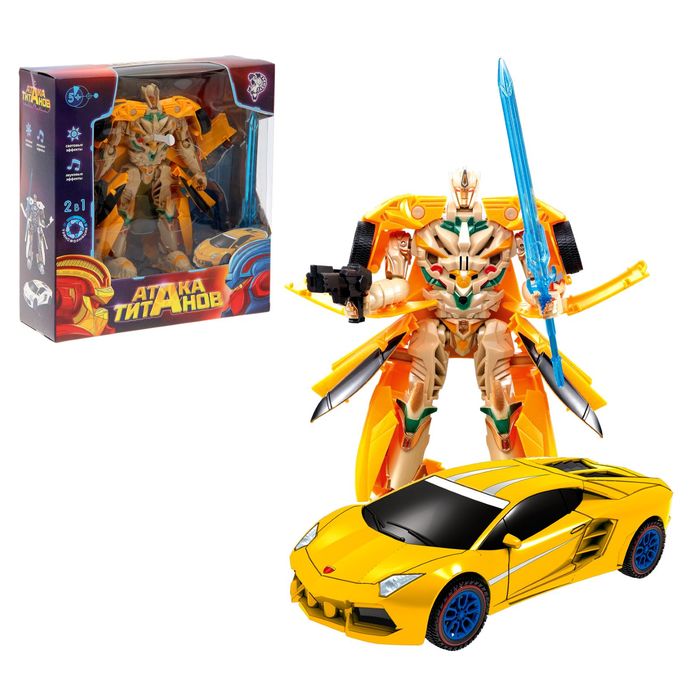 Робот-трансформер «Гонщик», цвета МИКС