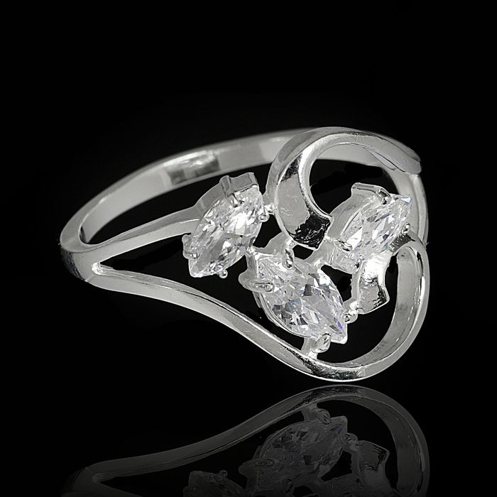 Кольцо азурит "Диковинка" 1000з9013, посеребрение, 17,5 р-р