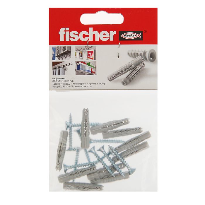 Универсальный дюбель UX 5х30 мм, с шурупом, в пакете 10 шт.