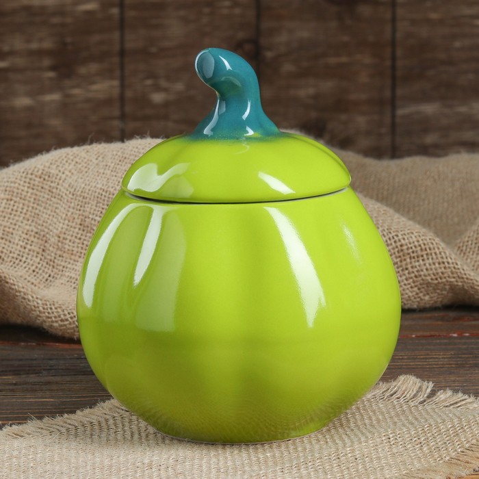 Набор для жаркого "Тыква", 4 горшка 0,8 л + рогач зеленый