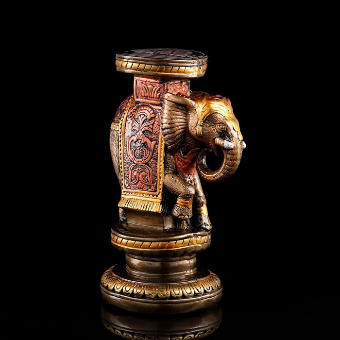 купить Подставка декоративная Индийский слон, высокий, цветной, микс