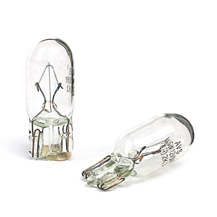 Лампа автомобильная AVS Vegas, W5W, 12V, набор 2 шт.