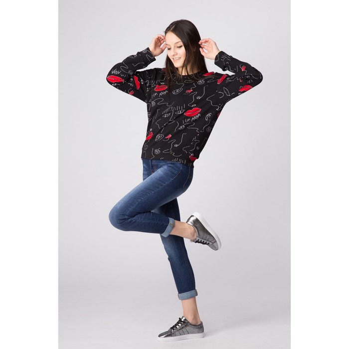 Блуза женская 170917-11050-5 чёрный, р-р 50