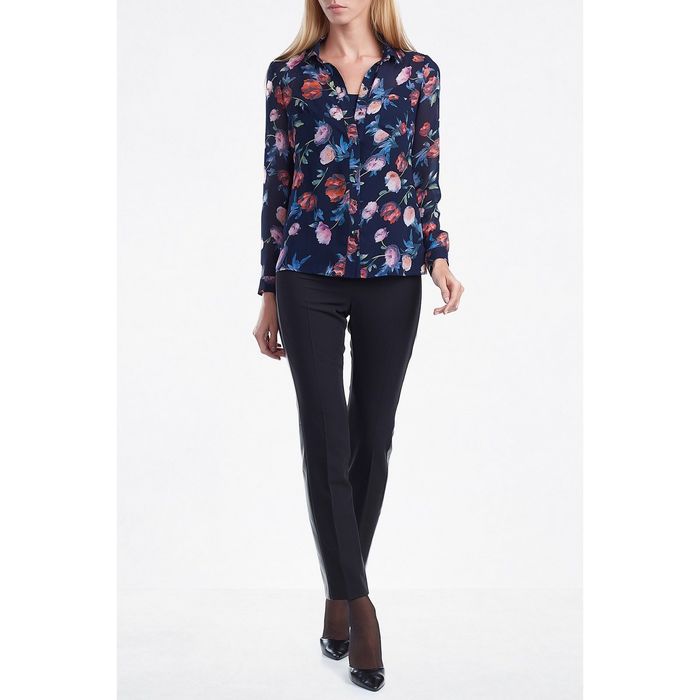 Блуза женская 160821-9277-4 темно-синий, р-р 48