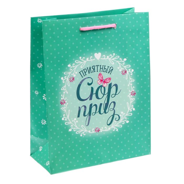 Пакет ламинированный вертикальный «Приятный сюрприз», ML 23 × 27 × 8 см