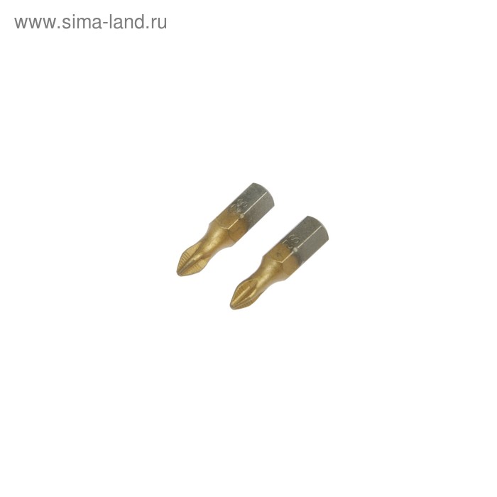 Биты TUNDRA намагниченные сталь S2 58-60 HRC TiN PH1 х 25 мм 2 шт 33₽