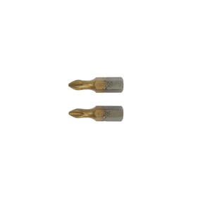 

Биты TUNDRA, намагниченные, сталь S2, 58-60 HRC, TiN, PH1 х 25 мм, 2 шт.