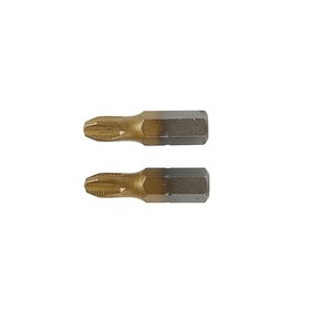 

Биты ТУНДРА, намагниченные, сталь S2, 58-60 HRC, TiN, PH3 х 25 мм, 2 шт.