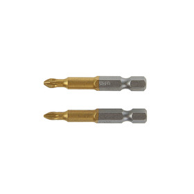 

Биты TUNDRA, намагниченные, сталь S2, 58-60 HRC, TiN, PH1 х 50 мм, 2 шт.