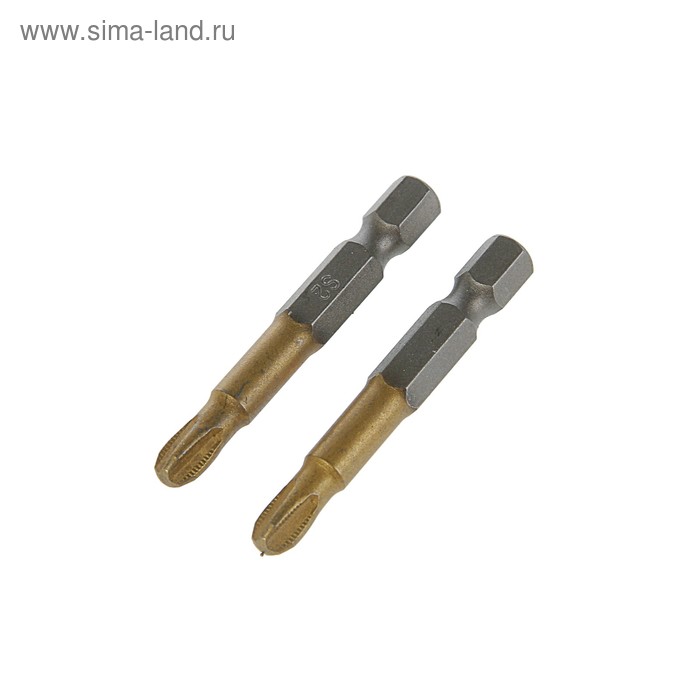 Биты TUNDRA намагниченные сталь S2 58-60 HRC TiN PH3 х 50 мм 2 шт 49₽