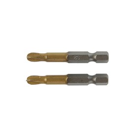

Биты TUNDRA, намагниченные, сталь S2, 58-60 HRC, TiN, PH3 х 50 мм, 2 шт.