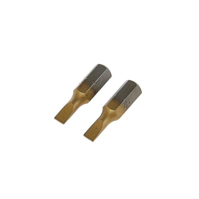 Набор бит TUNDRA premium, сталь S2, нитрид-титановое покрытие, 2 шт, 25 мм, SL4