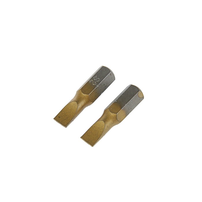 Набор бит TUNDRA premium, сталь S2, нитрид-титановое покрытие, 2 шт, 25 мм, SL5