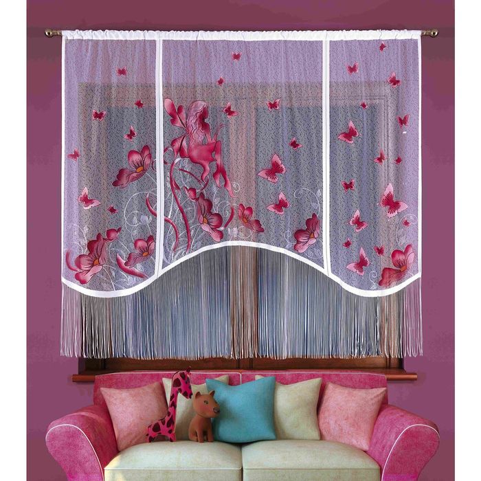 Гардина, размер 220х180 см, белый 664А