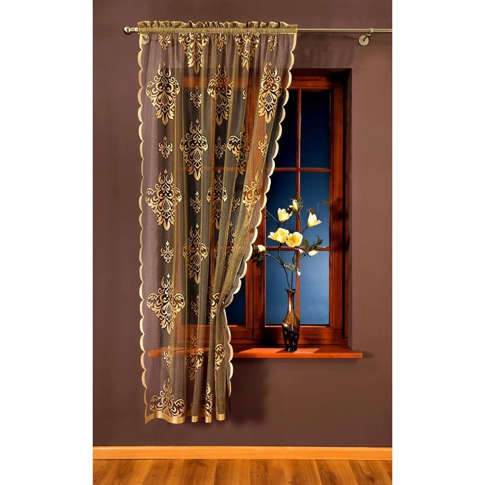 Гардина "Медальоны", размер 150х240 см, кремовый 809А