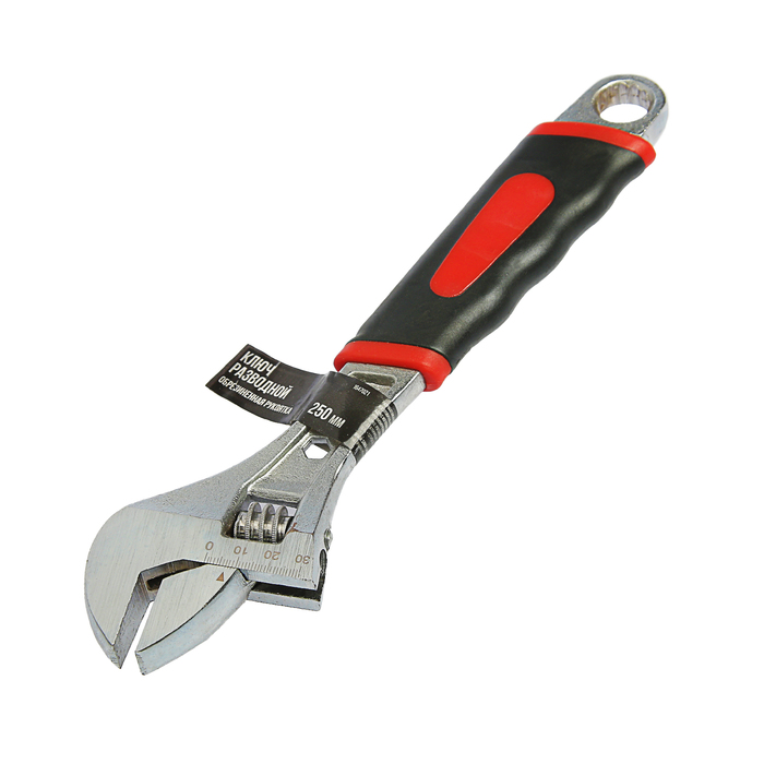 Ключ разводной обрезиненная рукоятка 250 мм