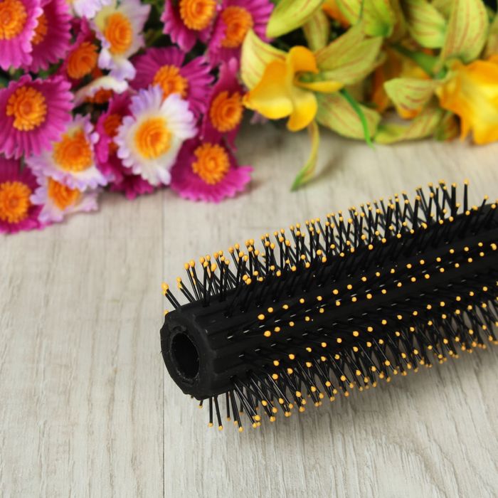 Брашинг прорезиненный, d=2/4,5см, цвет чёрный/золотой