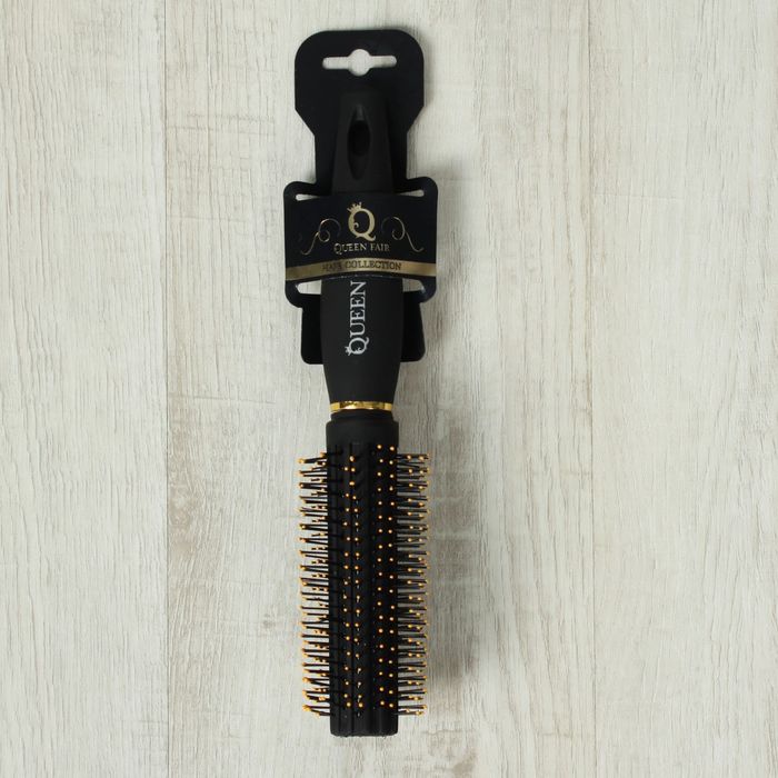 Брашинг прорезиненный, d=2/4,5см, цвет чёрный/золотой