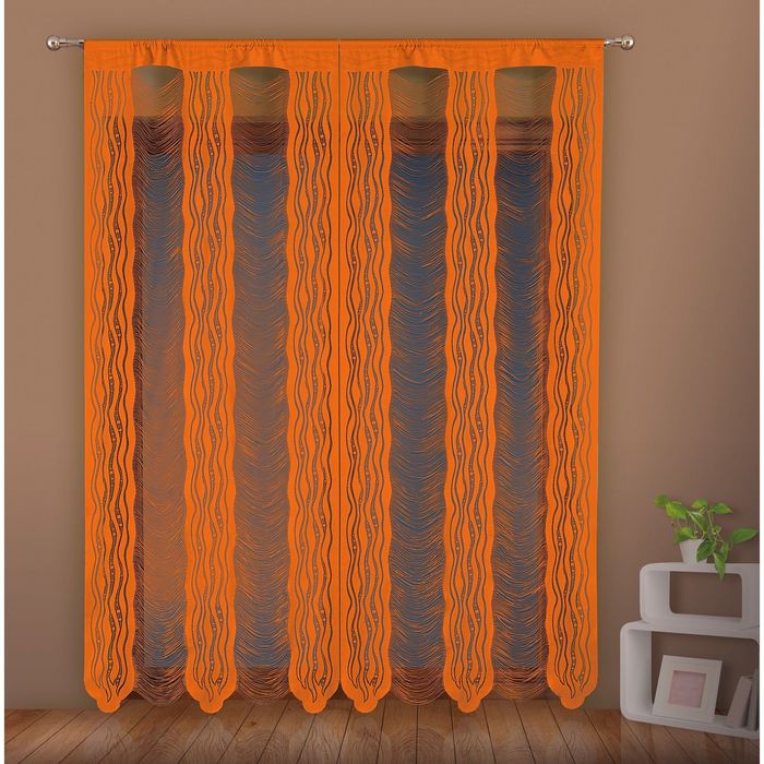 Гардина-лапша, размер 200х250 см, оранжевый 9632