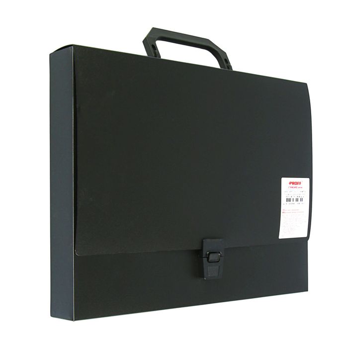 Папка-портфель на замке А4, Standard 700 мкм, 1 отделение, чёрная