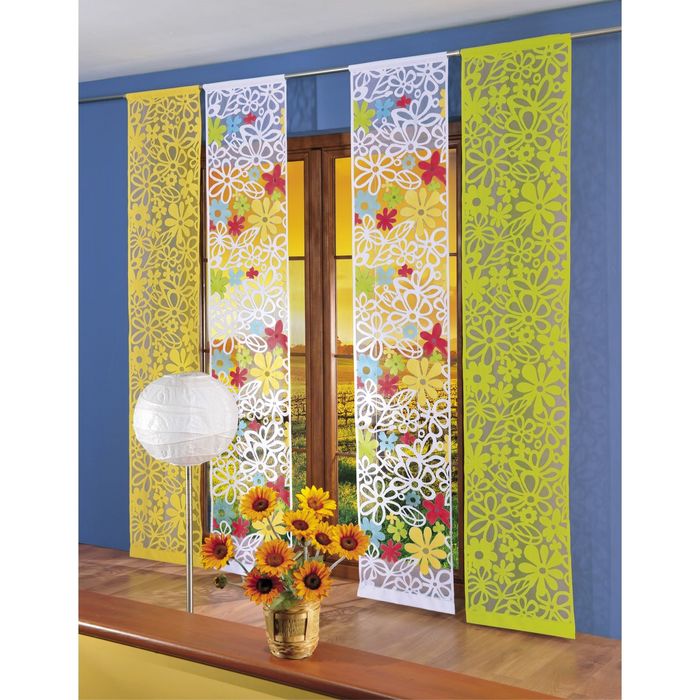 Гардина-панно, размер 50х250 см, жёлтый 1040A