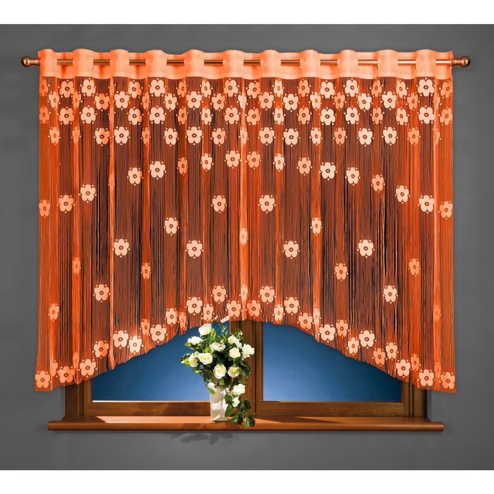 Гардина-лапша, размер 160х270 см, оранжевый 139A