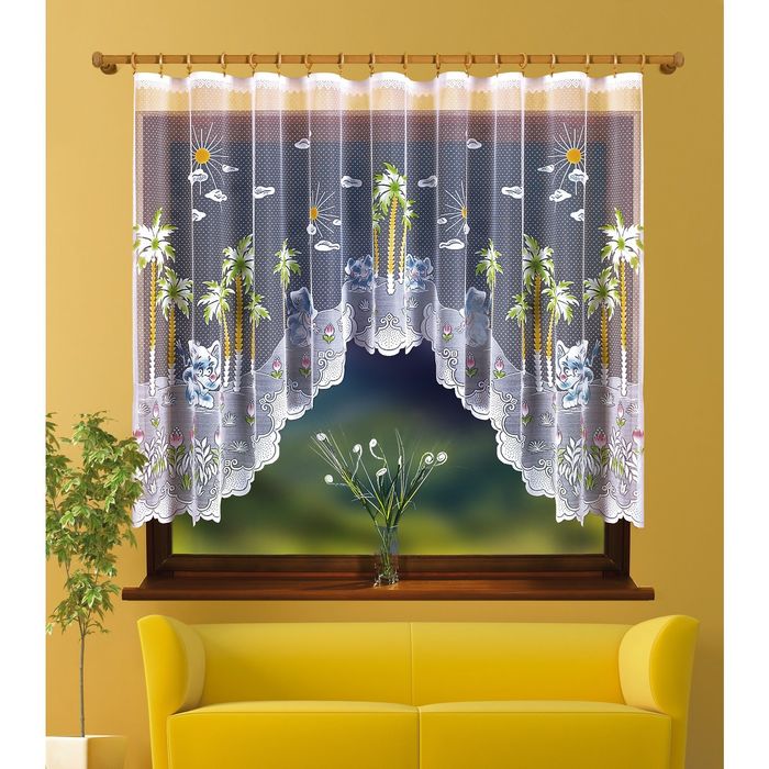 Гардина, размер 300х150 см, белый 2236