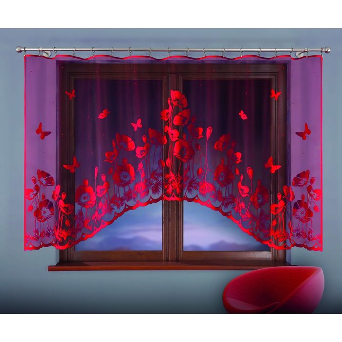 Гардина, размер 300х150 см, белый 224Е