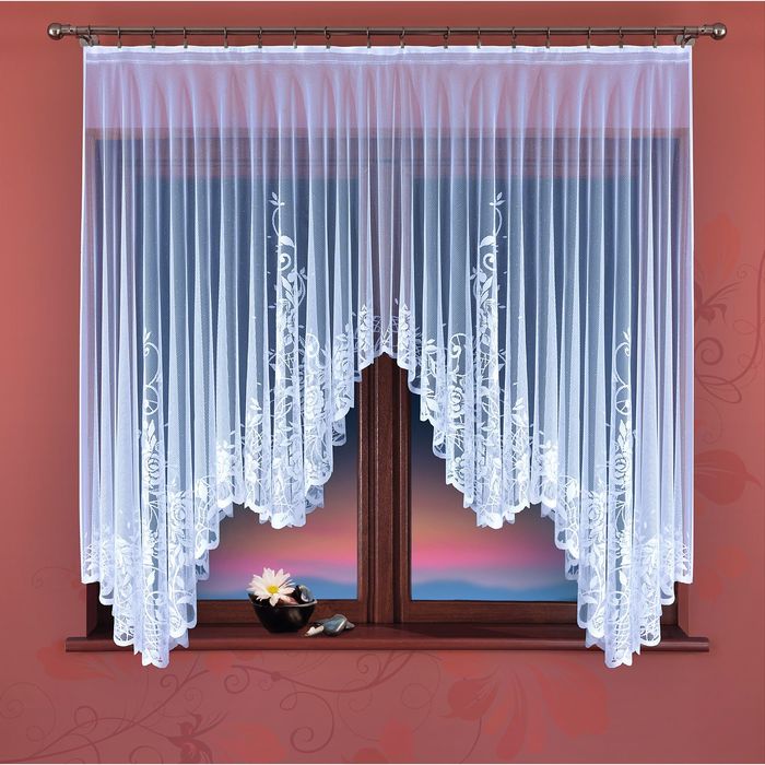 Гардина, размер 170х160 см, белый 334Е