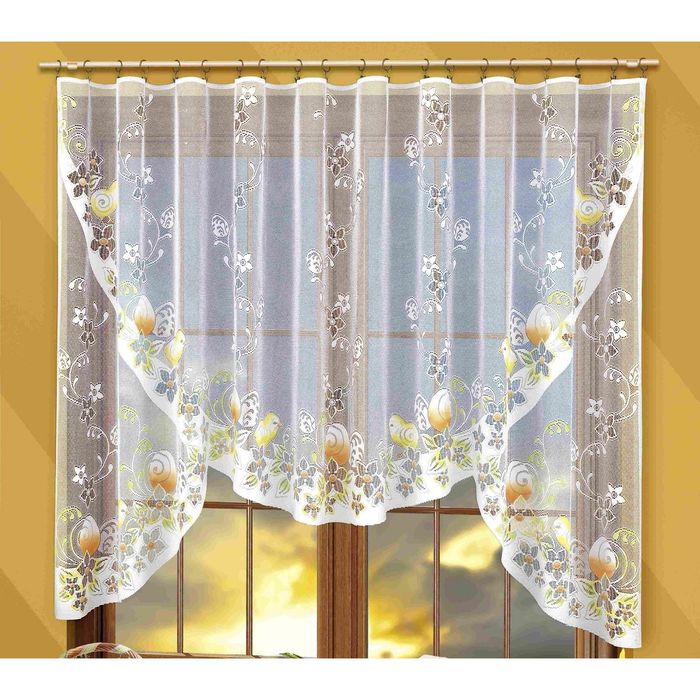 Гардина "Веселые цыплята", размер 300х160 см, белый 511А