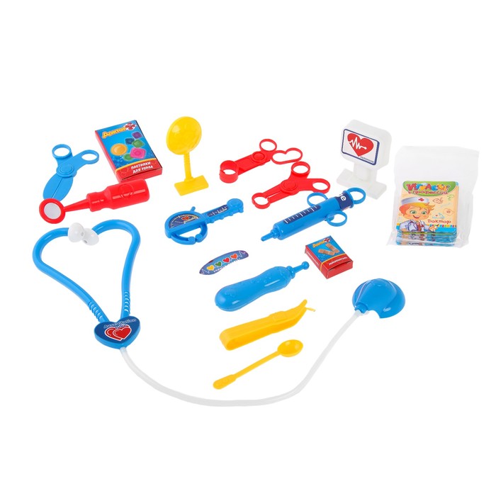 Игровой набор "Маленький врач", 24 детали, БОНУС — книжка "Играем в профессии"