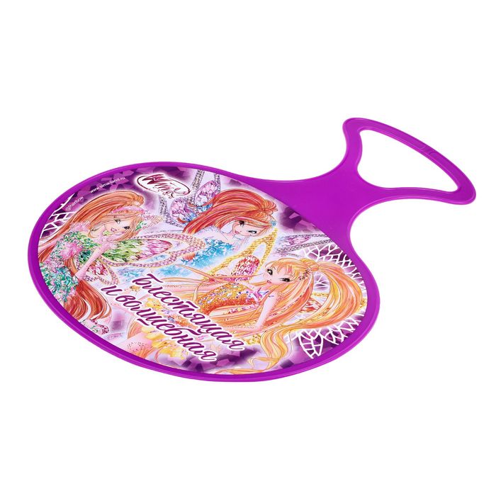 Ледянка "Блестящая и волшебная", Феи ВИНКС, 310 х 410 х 4 мм, цвет фиолетовый