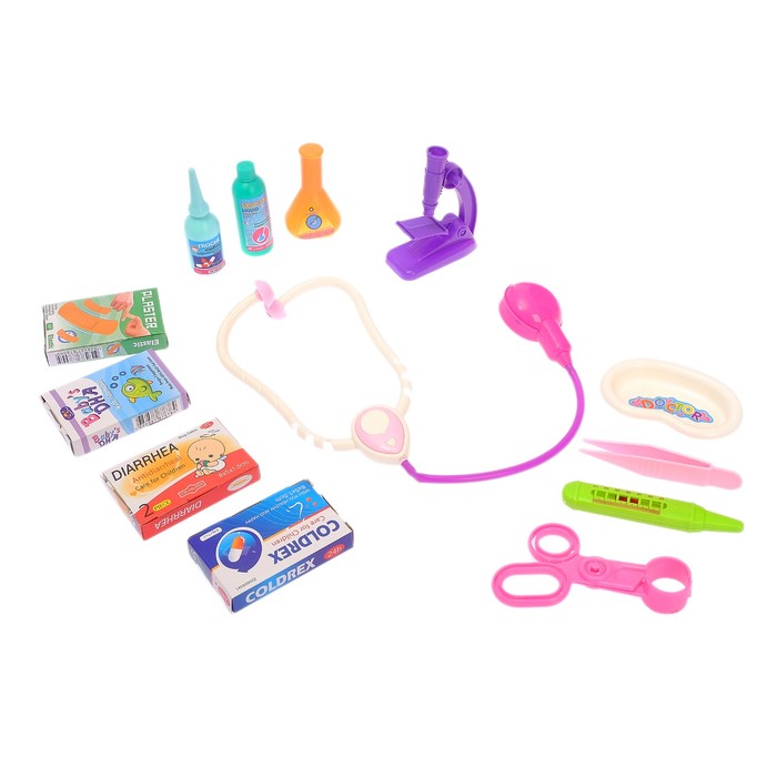 Игровой набор доктора "Медсестра", с тележкой , 14 предметов