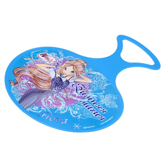 Ледянка "Зимняя магия", Феи ВИНКС: Флора, 310 х 410 х 4 мм, цвет голубой