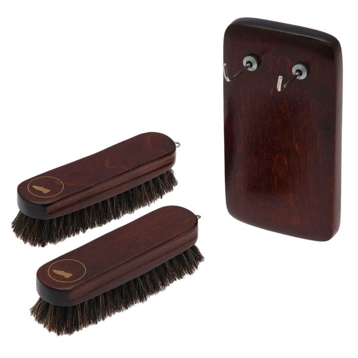 Гарнитур обувной лакированный из натурального волоса