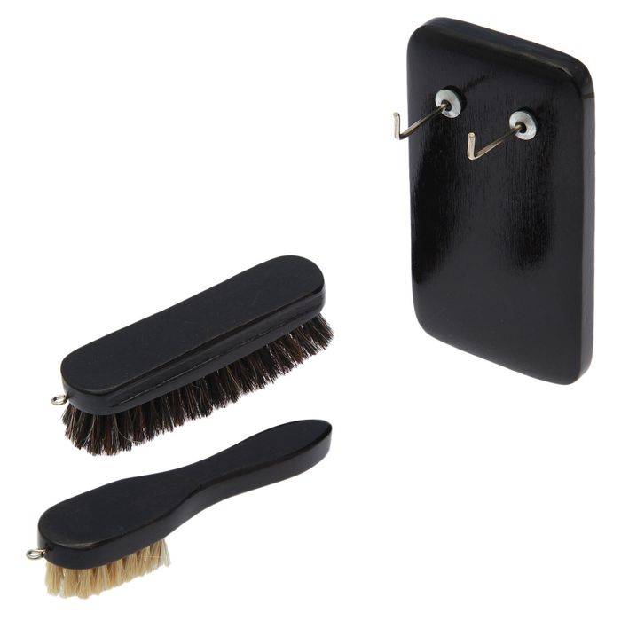 Гарнитур обувной лакированный двухпредметный из натурального волоса